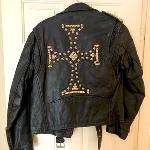 Custom-made leather jacket.